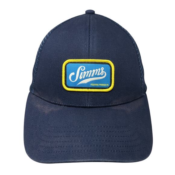 Simms Fishing Products Snapback Trucker Hat Blue One Size Adjustable Mesh Back - Picture 1 of 10